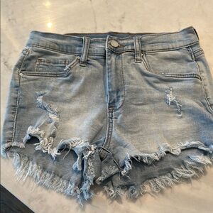 Distressed Denim Shorts